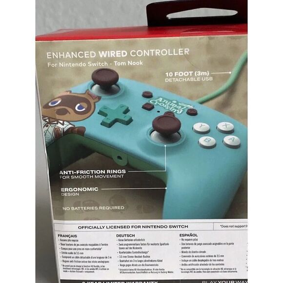Power A Enhanced Wired Controller for Nintendo Switch – Animal Crossing Tom Nook - Picture 5 of 9